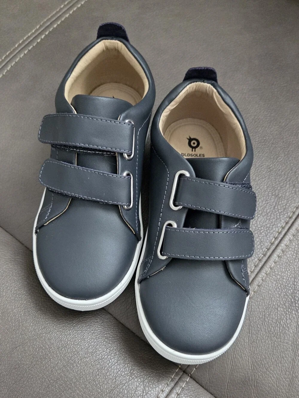 Old Soles Navy Velcro Kids Sneakers